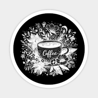 mornings are for coffee and contemplation - Coffee Lover, I Love Coffee, Coffee Cup Magnet